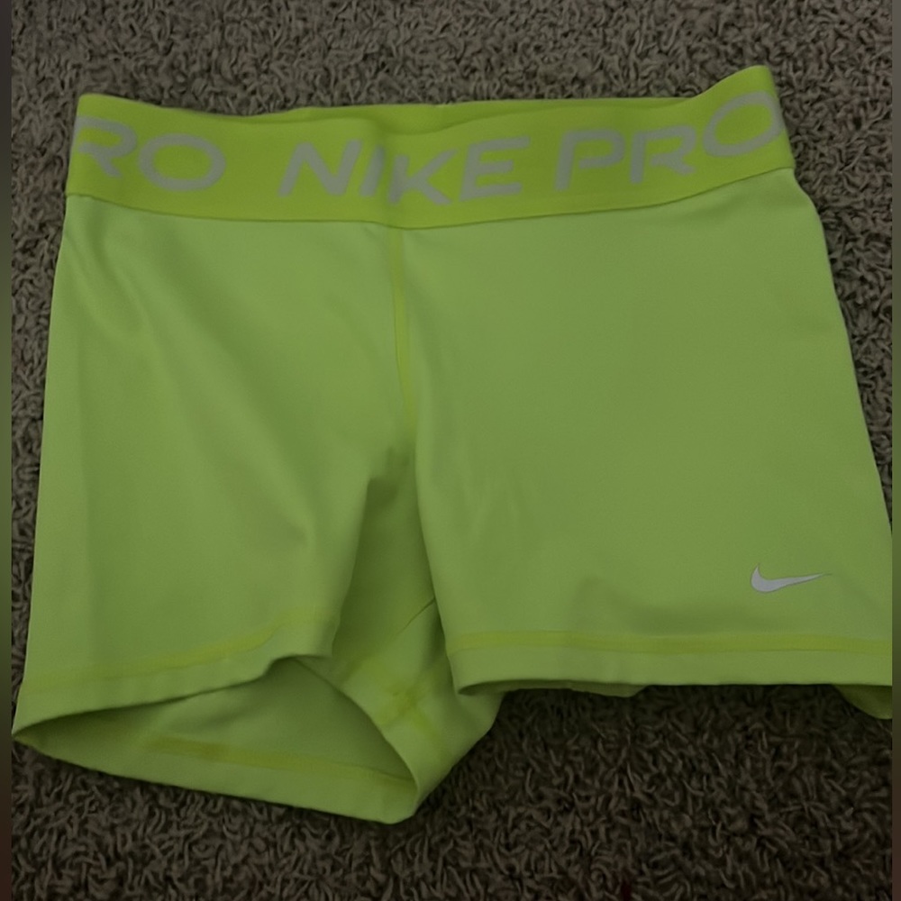 Neon Yellow Nike Pro Spandex